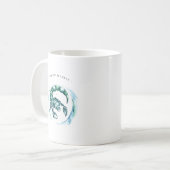 ウォーターカラー さそり座 占星術 星座 | モノグラム  コーヒーマグカップ (正面左)