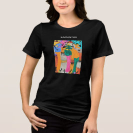 ウォーターカラー すばらしいお祝い 喜び ダンス Tシャツ