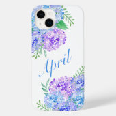 ウォーターカラー アジサイ おしゃれな花のデザイン  Case-Mate iPhoneケース (裏面)