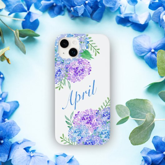 ウォーターカラー アジサイ おしゃれな花のデザイン  Case-Mate iPhoneケース