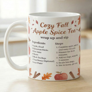 ウォーターカラー・アップルスパイスティーのレシピ コーヒーマグカップ
