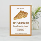 ウォーターカラー アップルパイ Friendsgiving 感謝祭 招待状 (スタンド正面)