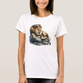 ウォーターカラー・アフリカンライオン Tシャツ (正面)
