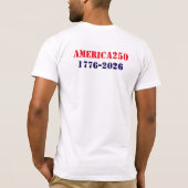ウォーターカラー アメリカ独立記念日 Tシャツ (裏面)