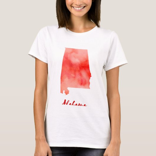 ウォーターカラー・アラバマ・アメリカ合衆国 Tシャツ (正面)