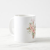 ウォーターカラー イースタークロス 名入れ コーヒーマグカップ (正面左)