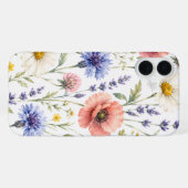 ウォーターカラー ウィルダーフラワー ミドウ フラワー iPhoneケース (裏面横)