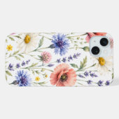 ウォーターカラー ウィルダーフラワー ミドウ フローラル iPhoneケース (裏面横)