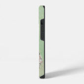 ウォーターカラー ウルフ オオカミ カスタム 自然 アート iPhoneケース (左側面)