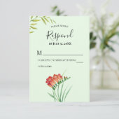 ウォーターカラー オレンジ クルコスミア ルシファーに返信してください 出欠カード (スタンド正面)