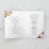 ウォーターカラー+オータムブーケ+結婚式プログラム プログラム (内部)