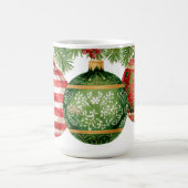ウォーターカラー オーナメント 松の枝 クリスマス コーヒーマグカップ (中央)