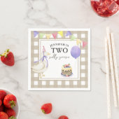 ウォーターカラー・ガチョウの2歳の誕生日 スタンダードカクテルナプキン (インサイチュ)