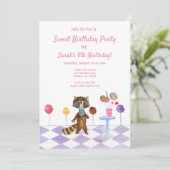 ウォーターカラー キャンディ 誕生日パーティー 招待状 (スタンド正面)