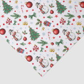 ウォーターカラー クリスマス アイコン festive クリスマスパターン 薄葉紙 (詳細)