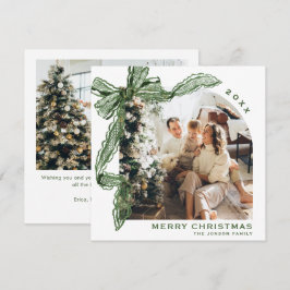 ウォーターカラー クリスマス グリーン レース リボン 2 写真