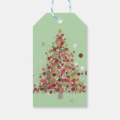 ウォーターカラー クリスマス ドット ツリー To & From ギフトタグ (裏面)