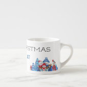 ウォーターカラー クリスマス 名前入り デザイン 6oz エスプレッソカップ (右)