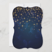 ウォーターカラー グラッドキャップ ディプロマ 星 招待状 (裏面)