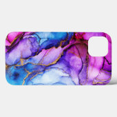 ウォーターカラー+グリッター+パープル+ブルー iPhone/iPadケース Case-Mate iPhoneケース (裏面 (横))
