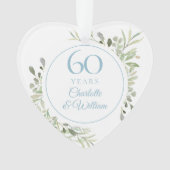 ウォーターカラー グリーナリー 結婚60周年記念 オーナメント (正面)