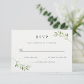 ウォーターカラー グリーンリーフ ウェディング RSVP (スタンド正面)