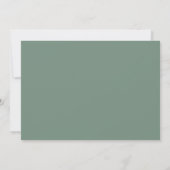 ウォーターカラー グリーン系 Sage Green ブライダルシャワー 招待状 (裏面)