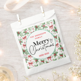 ウォーターカラー グリーン グラス - 祝祭的なクリスマスパーティー フェイバーバッグ