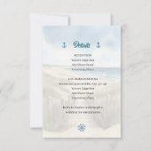 ウォーターカラー・コースト・ニューイングランドの結婚式カード 招待状 (正面)