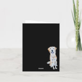 ウォーターカラー ゴールデンレトリバー 犬の誕生日 カード (裏面)