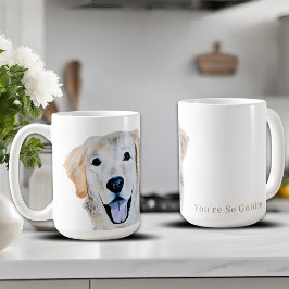 ウォーターカラー ゴールデンレトリバー 犬 コーヒーマグカップ