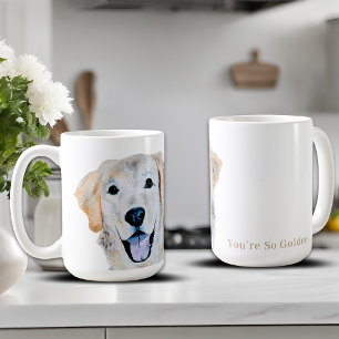 ウォーターカラー ゴールデンレトリバー 犬 コーヒーマグカップ