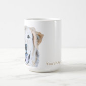 ウォーターカラー ゴールデンレトリバー 犬 コーヒーマグカップ (中央)
