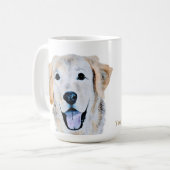 ウォーターカラー ゴールデンレトリバー 犬 コーヒーマグカップ (正面左)