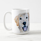 ウォーターカラー ゴールデンレトリバー 犬 コーヒーマグカップ (左)