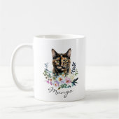 ウォーターカラー・サビ猫 コーヒーマグカップ (左)