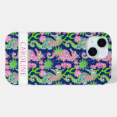 ウォーターカラー シーホース モノグラム Case-Mate iPhoneケース (裏面 (横))