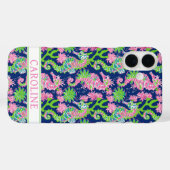 ウォーターカラー シーホース モノグラム Case-Mate iPhoneケース (裏面 (横))