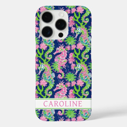 ウォーターカラー シーホース モノグラム Case-Mate iPhoneケース (裏面)