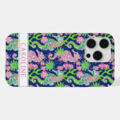 ウォーターカラー シーホース モノグラム iPhoneケース (裏面横)