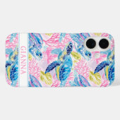 ウォーターカラー・シー・タートル・モノグラム Case-Mate iPhoneケース (裏面 (横))