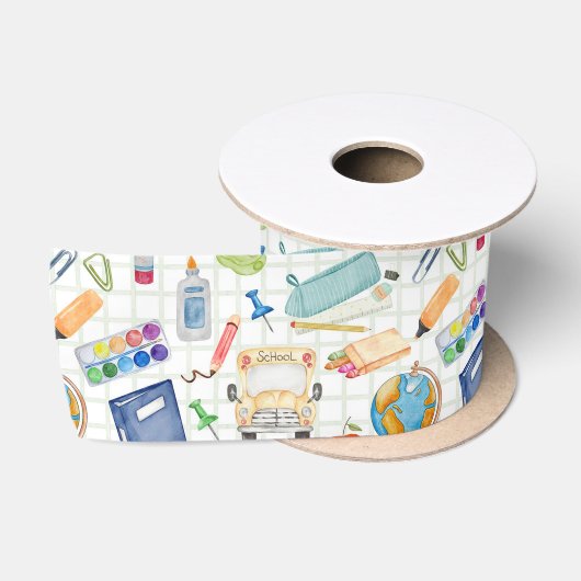 ウォーターカラー・スクール用品 サテンリボン (リール)