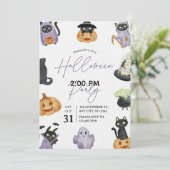ウォーターカラー スプーキー&スイート ハロウィンパーティー 招待状 (スタンド正面)