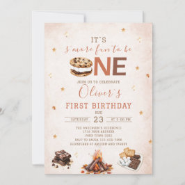 ウォーターカラー スモア 愛を育む 秋の誕生日パーティー 招待状