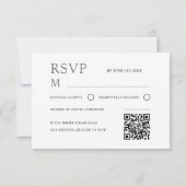 ウォーターカラー・セージグリーンのパームツリーとフラワーの結婚式RSVP 出欠カード (裏面)