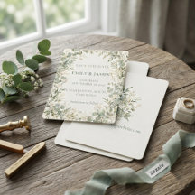 ウォーターカラー・セージグリーン・ユーカリの結婚式