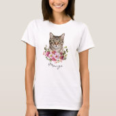 ウォーターカラー タビーキャット Tシャツ (正面)