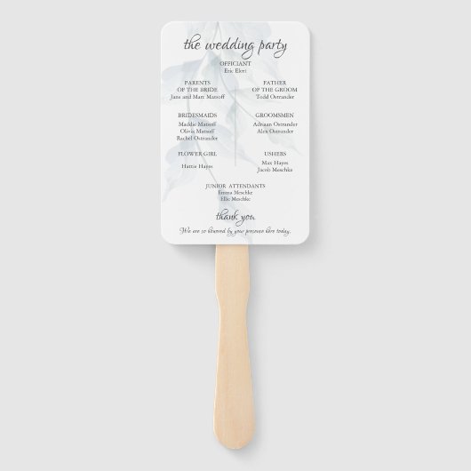 ウォーターカラー ダスティーブルー ダスティーセイジ ヘレン ハンドファン (裏面)