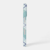 ウォーターカラー・チェック柄 iPhone 16ケース (右側面)