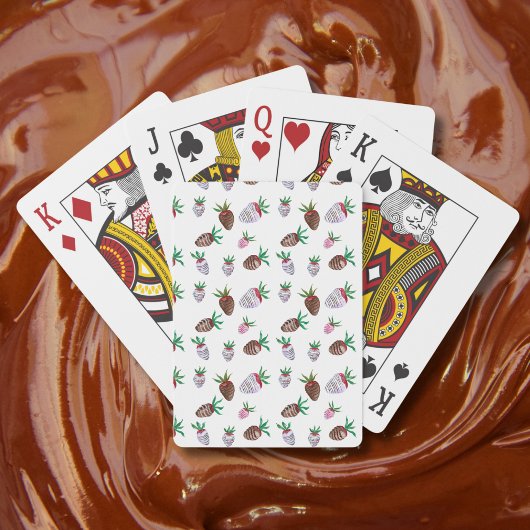 ウォーターカラー チョコレート ストロベリー ステッカー トランプ